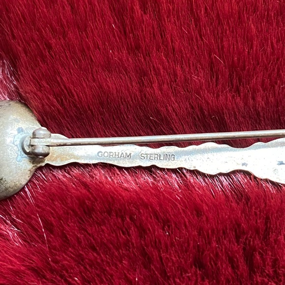 Vintage Sterling Demi-tasse Spoon Pin Gorham Silver - Picture 4 of 5
